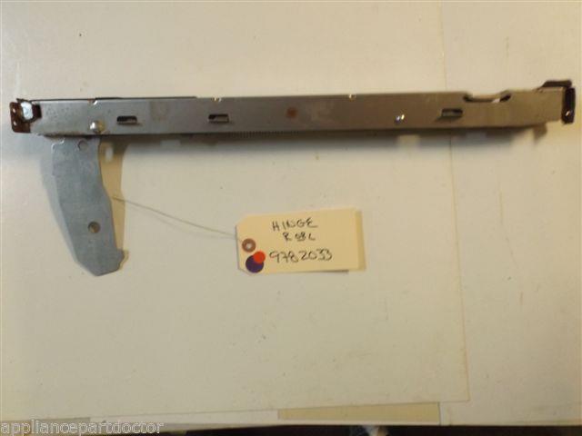 WHIRLPOOL STOVE 9782033 Hinge, Door L OR R used WHIRLPOOL STOVE 9782033 Hinge, Door L OR R used
